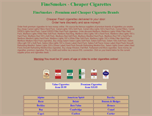 Tablet Screenshot of finesmokes.com